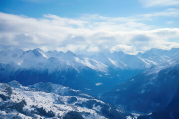 Snowy Majesty: Captivating Alps Landscape