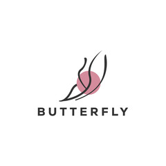 Butterfly logo,line logotype design.