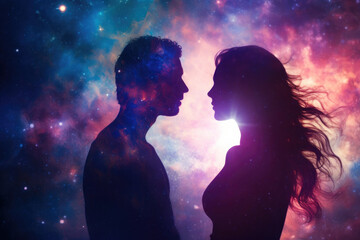 Eternal Love: Cosmic Souls Embracing