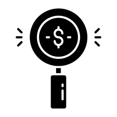 Market Research Glyph Icon