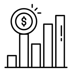 Growth Graph Outline Icon