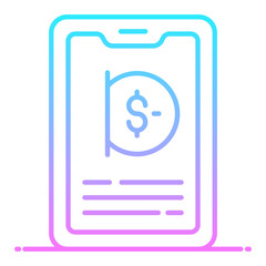 Online Donation Gradient Icon