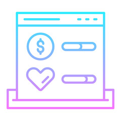 Fundraising Page Gradient Icon