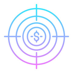 Financial Target Gradient Icon