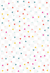 Color Confetti Fun Vector Transparent Background.