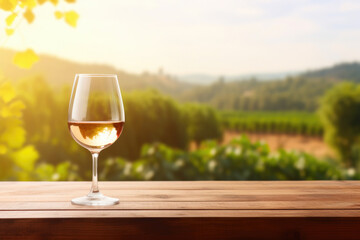 Vineyard View: Wine and Wood Table Elegance