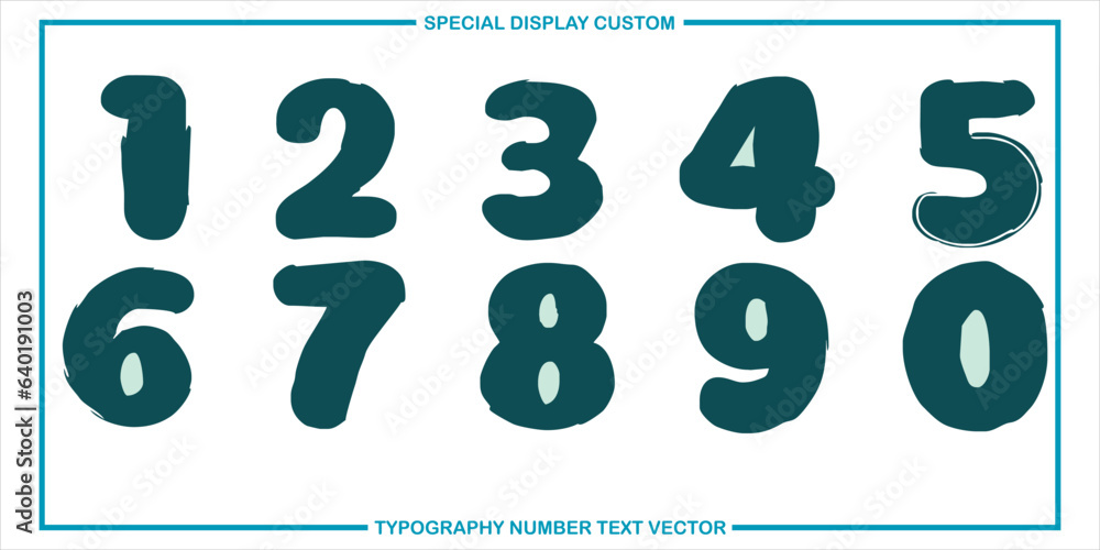 Poster assorted digital custom vector numbers. minimum. color gradation. dark. banner network. 3d effect. d