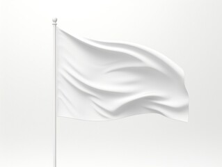 Waving flag mockup with isolated background generative ai