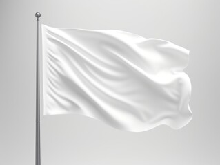Waving flag mockup with isolated background generative ai