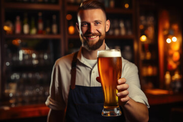 Brewmaster's Pride: Capturing Fresh Beer Elegance