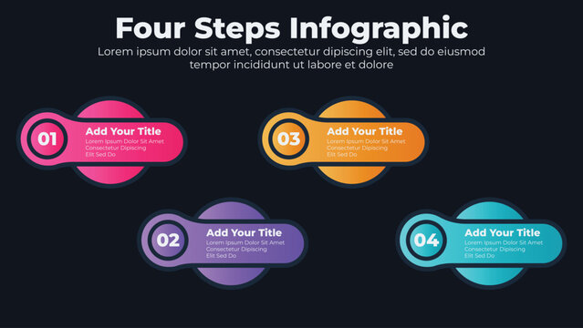 Business infographic bar with dark theme