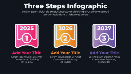 Creative infographic elements with dark theme