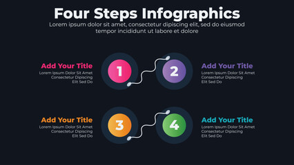 Obraz premium infographics timeline template business concept with 4 step