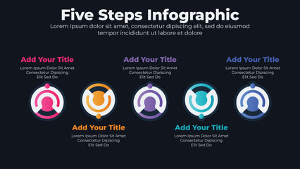 Infographic template with steps
