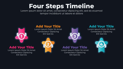 Modern infographic elements with 4 steps