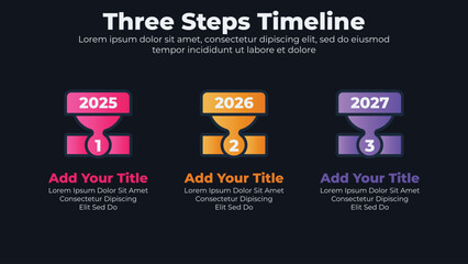 Infographic elements with 3 steps