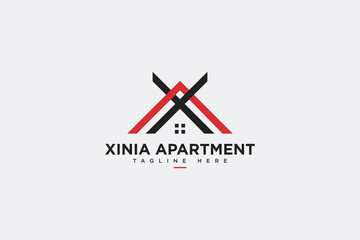x latter, a latter real estate logo