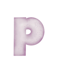 A-Z alphabet purple watercolor