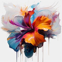 a colorful abstract flower painting 