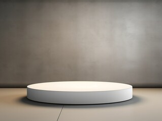 Realistic podium for displaying products with isolated background generative ai