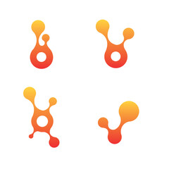 Letter O logo in the form of spores
