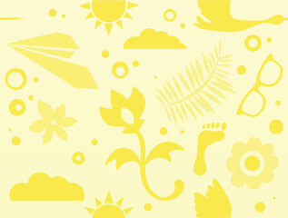 Obraz premium Seamless yellow background. Simple pattern