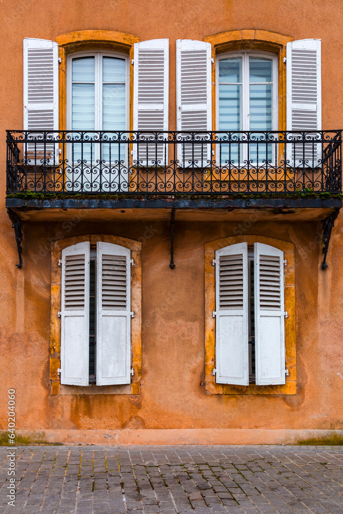 Wall mural Street view and typical french buildings in Metz, France