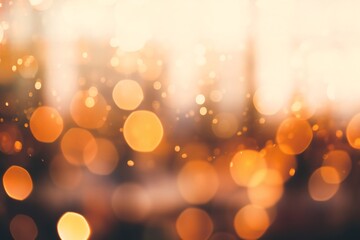 Abstract blurred light background , Holiday city lights bokeh or Blur abstract , Warm tone Vintage color style.