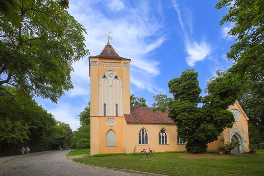 The medieval village church of Paretz in the federal state of Brandenburg - Germany