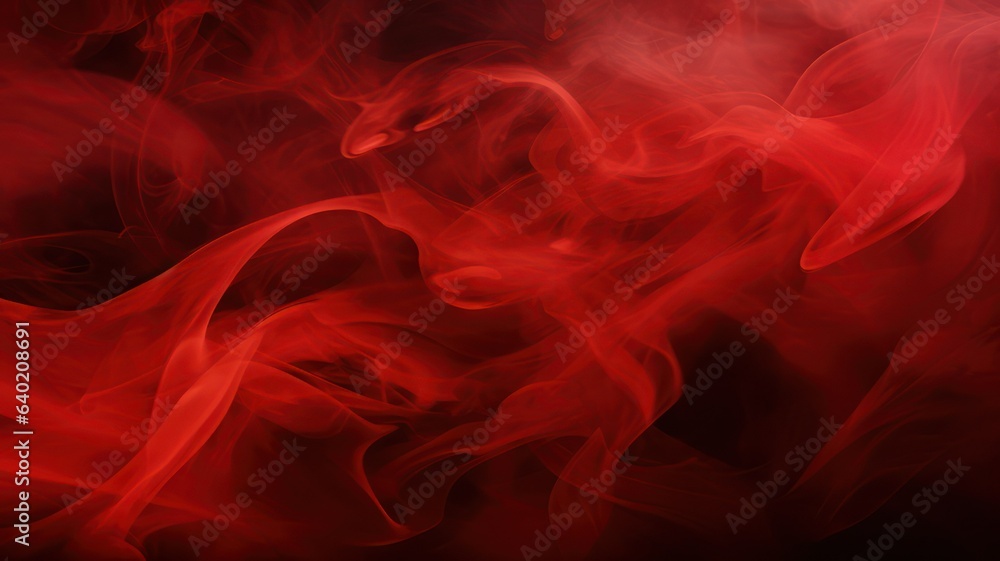 Poster red smoke background created with generative ai