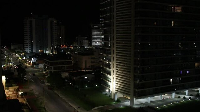 A street in Punta del Este at night