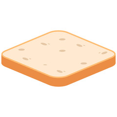 White Bread Slices Ready to Serve
