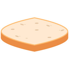 White Bread Slices Ready to Serve
