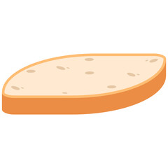 White Bread Slices Ready to Serve
