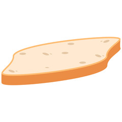 White Bread Slices Ready to Serve
