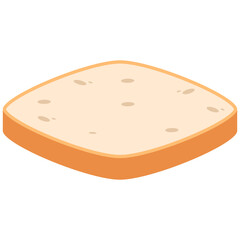 White Bread Slices Ready to Serve
