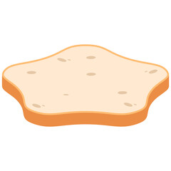 White Bread Slices Ready to Serve
