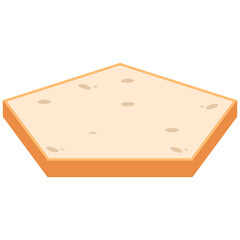 White Bread Slices Ready to Serve
