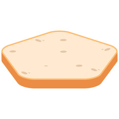 White Bread Slices Ready to Serve
