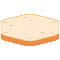 White Bread Slices Ready to Serve
