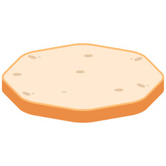White Bread Slices Ready to Serve
