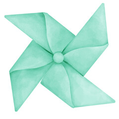 Green, windmill,cartoon windmill,png,energy,wind,propeller,rotate,watercolor