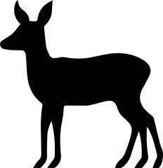 Muntjac Silhouette Icon