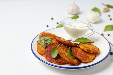 Lunch tasty food concept - delicious hash browns