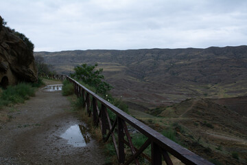 Surrounding hills at the Historic Dawit Garedscha (also known as David Gareja) Monastery in Georgia
