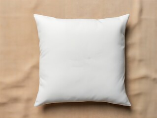Fototapeta na wymiar Square pillow mockup with isolated background generative ai