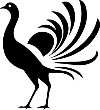 recommend clip art: Lyrebird Flat Icon