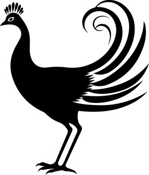 recommend clip art: Lyrebird Flat Icon