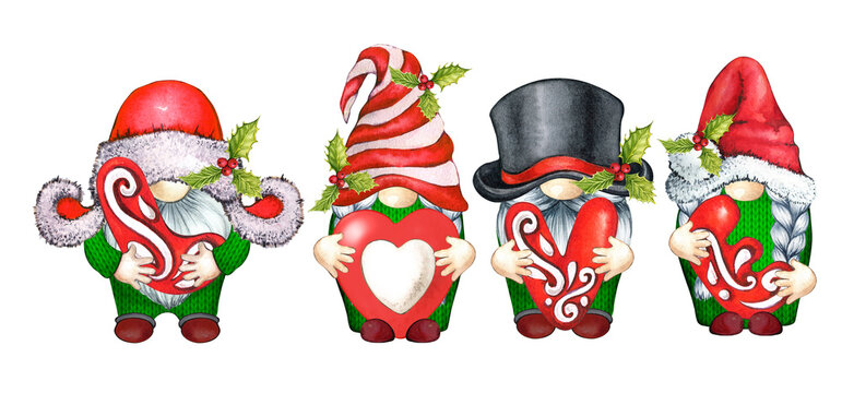 Christmas Gnome.  Merry Chrismas Gnome. Love Gnome