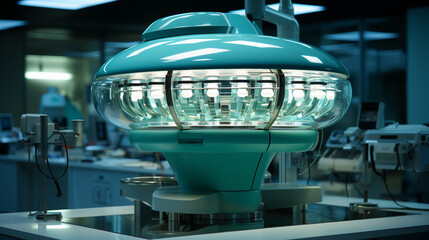 Surgical lamp for a surgical operation in a modern operating room.